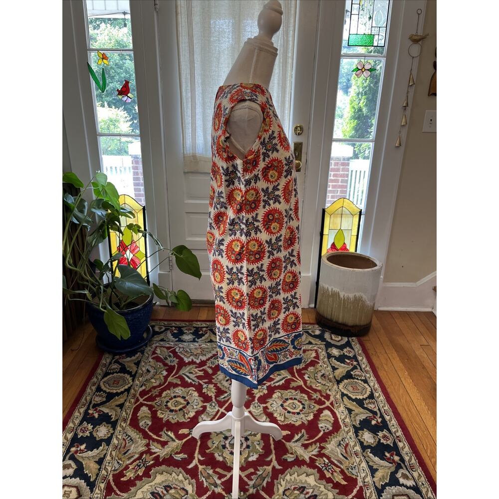 Vintage 50s 60s Handmade XS Floral Mini Summer Dress Mod MCM Retro Cotton Zip - Picture 7 of 14
